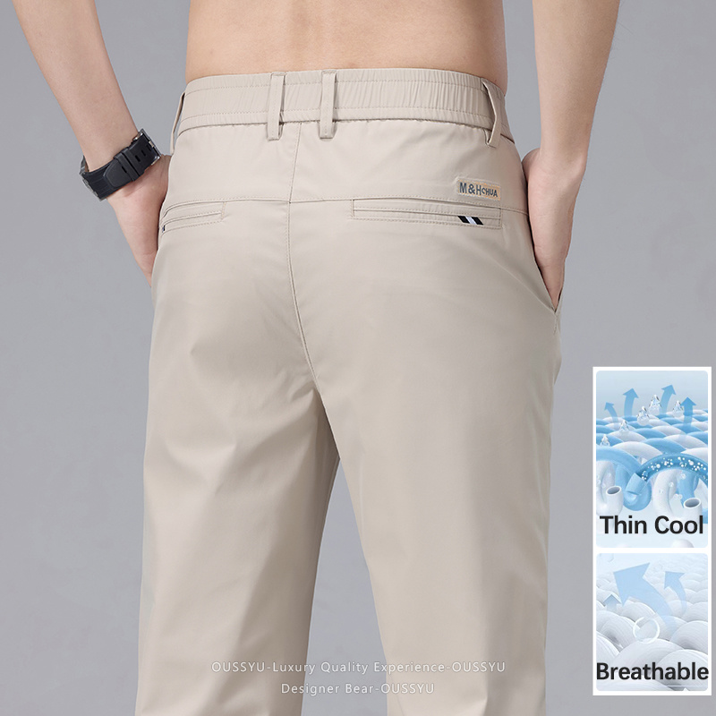Men'S Fashion Khaki Pants - Летние тонкие мужские повседневные брюки, модные
