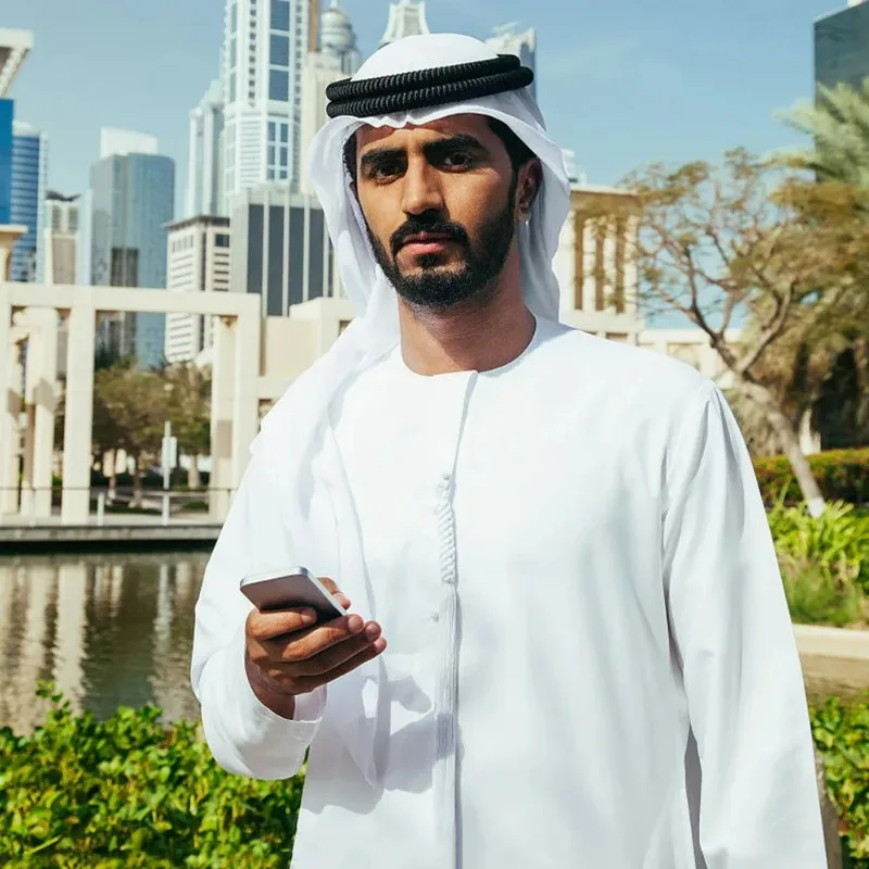 Dubai Men'S Fashion - Мусульманские мужские комплекты 3 шт. абайя