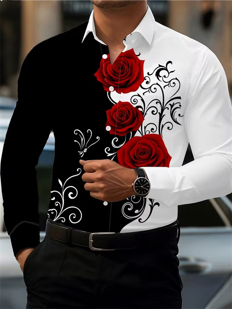 Mens Fashion Top - Мужская рубашка с длинным рукавом и