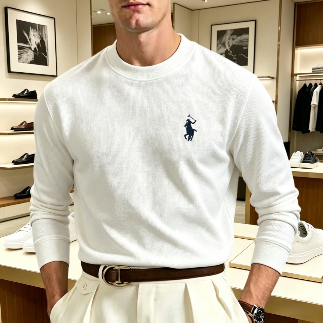 Mens Fashion Top - Мягкая хлопковая мужская футболка с длинным