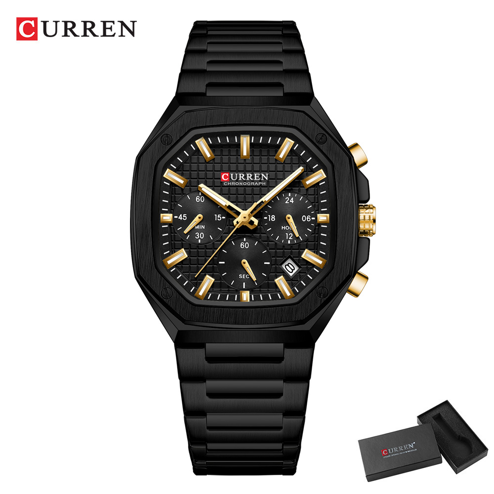 CURREN Роскошные квадратные ча – обзор и цена Mens Fashion Watch